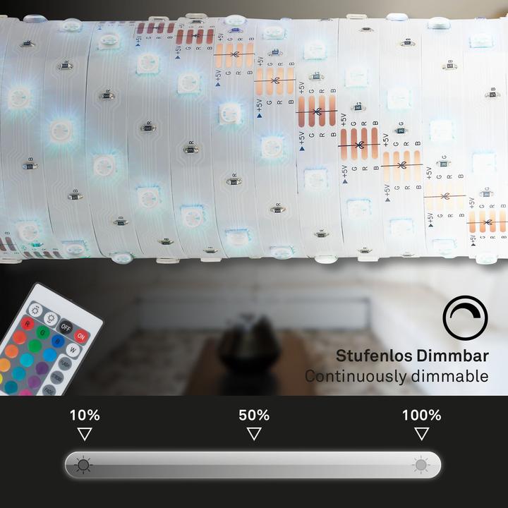 Image du produit Briloner Bande flexible (RGB, 500 cm, Intérieur)