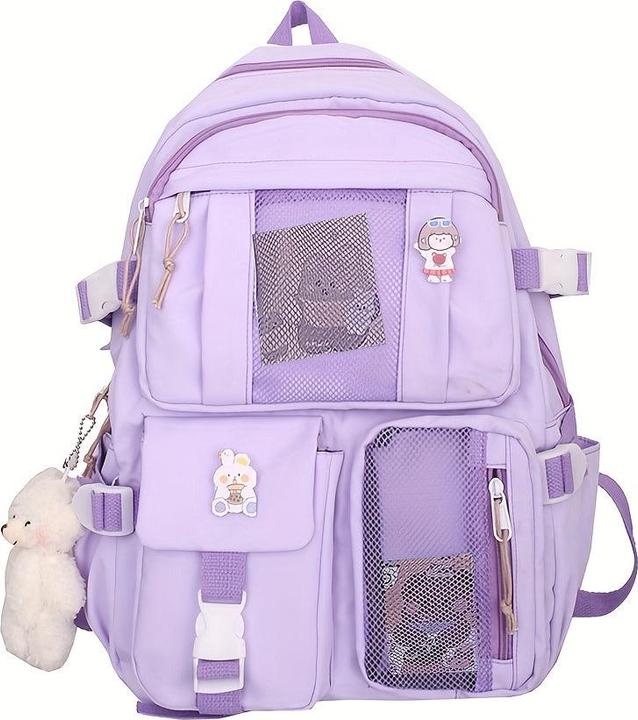 Only-Bags.Store Travel Backpack Multi-Pocket Waterproof College School Bag Transparent Bag