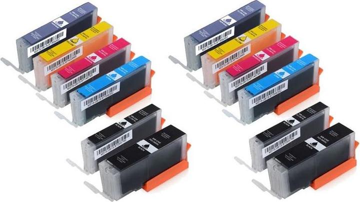 Immagine prodotto Hermex Cartuccia d'inchiostro compatibile XXL per Canon PIXMA TS8350 (M, FC, C, PC, PREMIER, Y)