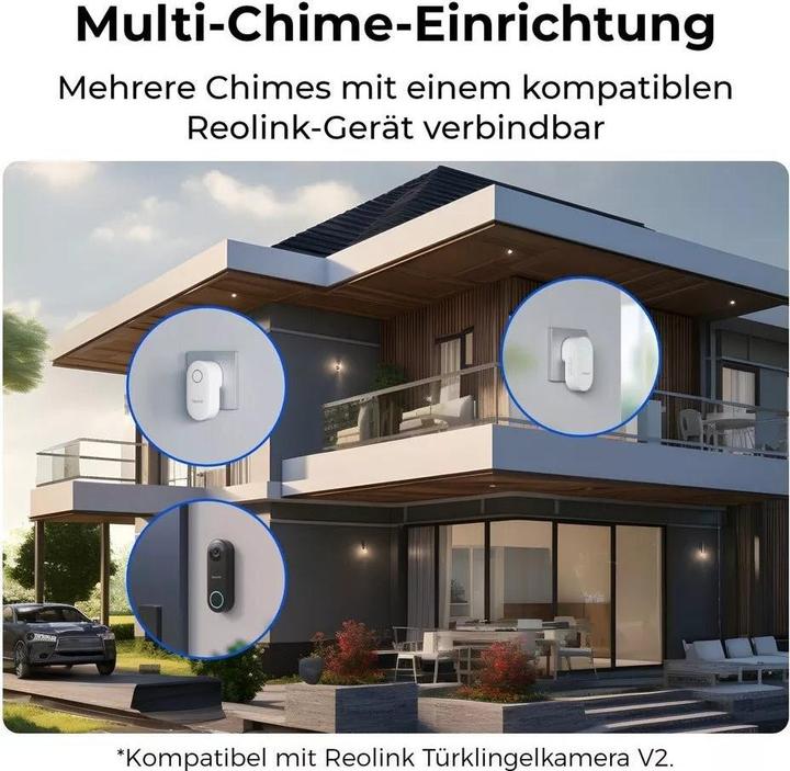 Produktbild Reolink zusätzliche Klingel, Gong - Chime, weiss passend zu Doorbell