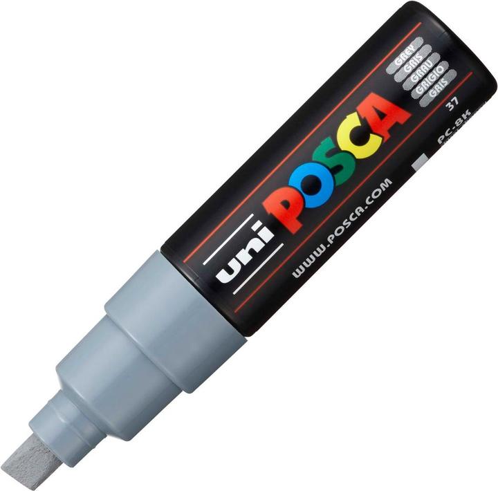 Immagine prodotto Posca Marchio PC-8K con punta a cuneo (Grigio, 8 mm, 1 x)