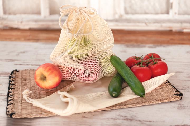 Produktbild Knorr Prandell Baumwoll-Obst-Gemüsebeutel, natur blanko, zum Bemalen mit Stofffarben, aus 100 % Baumwolle