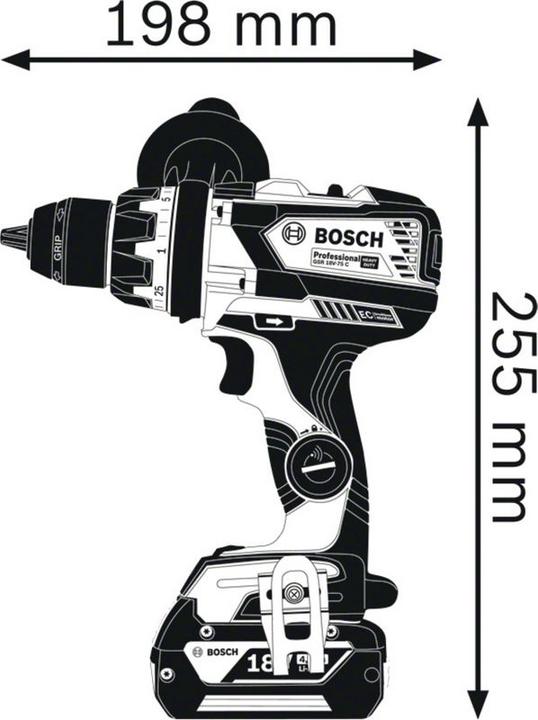 Image du produit Bosch Professional GSR 18V-110 C (Fonctionnement sur batterie)