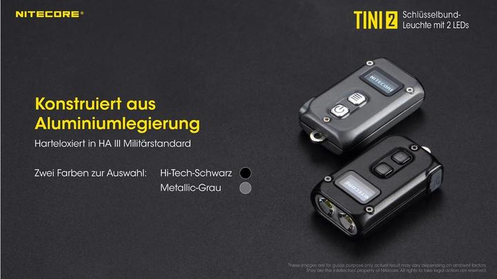 Immagine prodotto Nitecore TINI 2 - 500 lumen, grigio (4.70 cm, 500 lm)