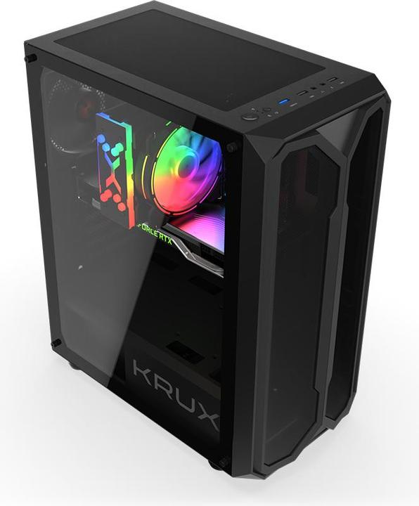 Produktbild Krux Odys Case (KRX0097) Black (mATX, ATX)