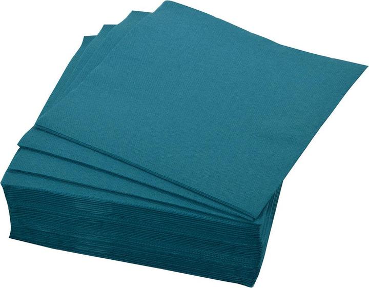 Actual product image Casativo Set of 40 Paper Napkins Plain, 2-ply, Emerald Green, 38 x 38 cm (40 x, 38 x 38 cm)