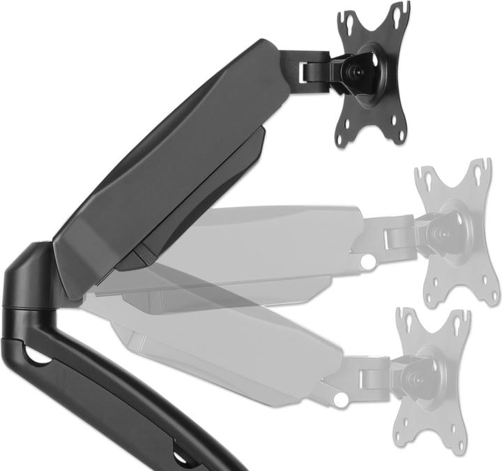 Actual product image Manhattan 2-fold monitor mount gas pressure aluminium (Table, 32")