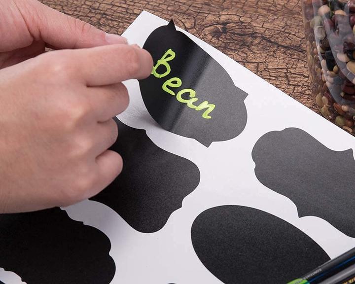 Image du produit I Am Creative Etiketten Kreide Tafel im Schiefer Look Selbstklebende Aufkleber 282er Set