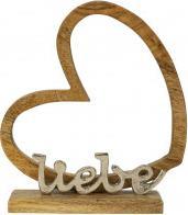 IKO Scritta "Love" con cuore su base in legno h=20,5c