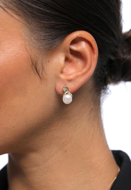 Actual product image Elli Infinity, Pearl, Pearl Necklace, Pearl Earrings (925 Sterling silver, Glass crystal, Freshwater cultured pearls)