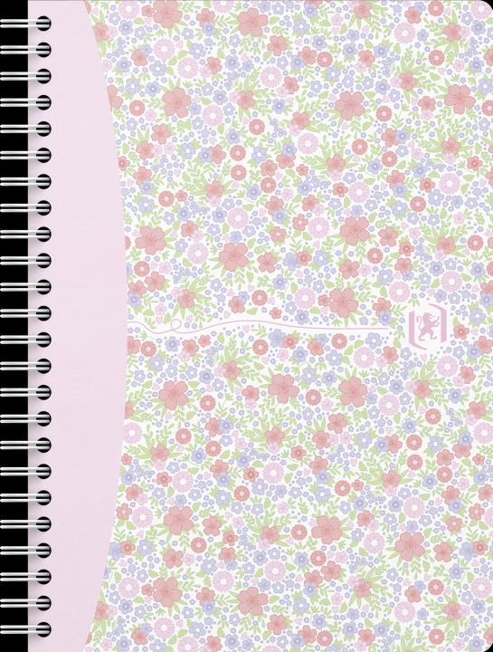 Actual product image Oxford FORME FLORAL - Spiral book (A5, Checked, Hardcover)