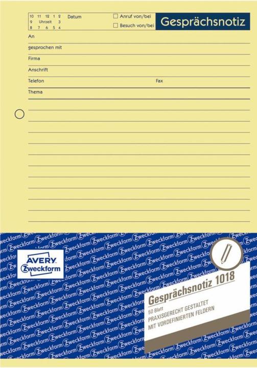 Image du produit Avery Note de conversation (50 x)
