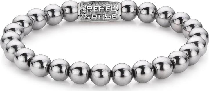 Produktbild Rebel & Rose Armband Silver Shine RR-8DV01-S-M Herren (17.50 cm, Edelstahl)