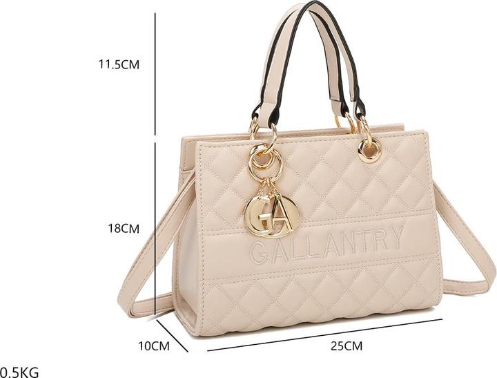 Actual product image Gallantry La Matelassé Shiny faux leather handbag
