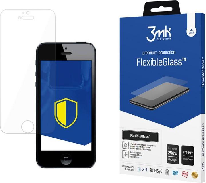 Productafbeelding 3MK Flexibel glas voor Apple iPhone 5/5S/SE (1 Stuk, Apple iPhone 5)