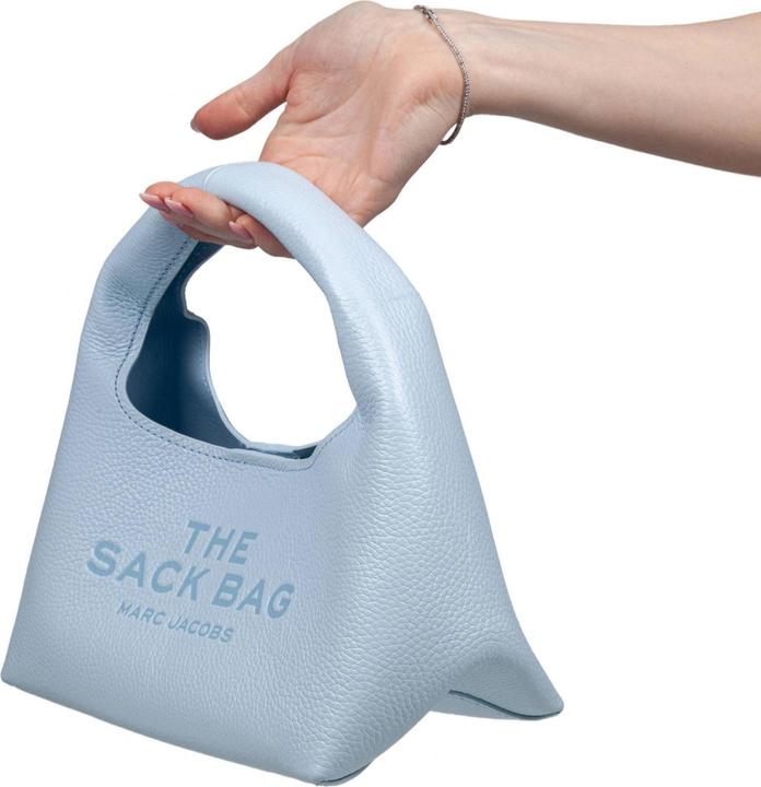 Produktbild Marc Jacobs the mini sack bag in leather color light blue