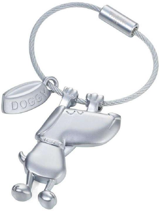 Produktbild Troika DOGGY Schlüsselanhänger Hund, Napf, matt grau