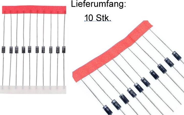 Produktbild MiC 10 Stk. 1N4001 Universelle Silizion Diode