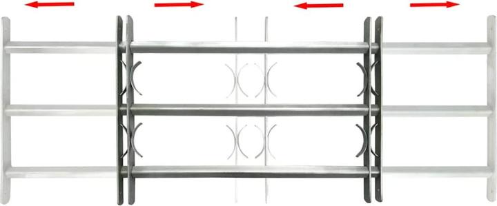 Actual product image Diverse Hardware Fenstergitter Verstellbar mit 3 Querstäben 700-1050 m