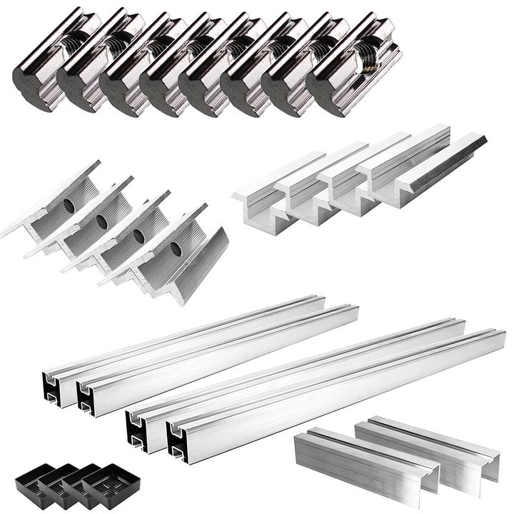 Actual product image Offgridtec Mounting set for 3 solar modules - corrugated hernite and sheet metal roof for solar modules with