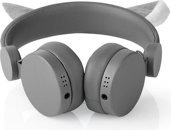 Actual product image Nedis On-ear headphones with cable On-ear headphones with cable 3.5 mm cable length: 1.20 m 85 dB Grey (Cable)