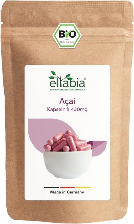 Actual product image Eltabia Organic acai capsules in freeze-dried raw food quality | high-dose 860mg daily dose (100 Piece, Capsules)