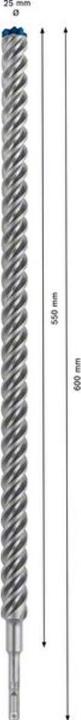 Immagine prodotto Bosch Professional Zubehör Trapano a percussione Expert SDS plus-7X, 25 x 550 x 600 mm (25,00 mm)