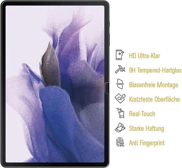 Produktbild Protectorking 6x echtes Tempered 9H Panzerhartglas 3D KLAR (6 Stück, Galaxy Tab S7 FE)