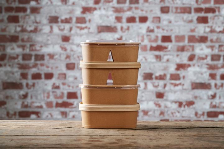 Image du produit Biopak Couvercle Brick Box Medium 500 - 1000 ml, marron, 25 pièces (25 x)