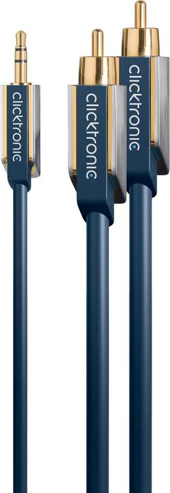 Produktbild clicktronic Advanced Audiokabel 3,5mm Klinke auf 2xCinch 5,00m 70669 (5 m, Cinch)