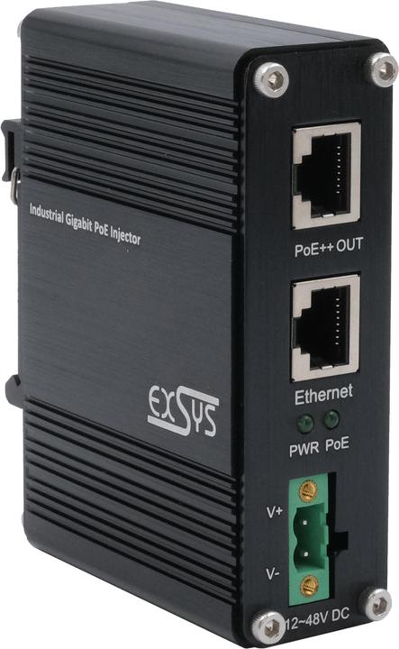 Produktbild Exsys Industrial PoE++ Gigabit Injektor 95W (802.3bt (PoE++), 90 W)