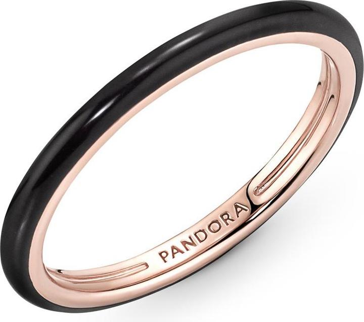 Actual product image Pandora Me 14k Rose Gold Black Ring (46)