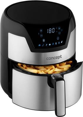 Concept FR3500 Deep Fryer One/One(s) Self-contained Hot Air Fryer, Metallic