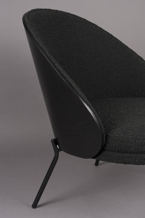Produktbild Dutchbone Rodin Lounge Chair Bouclé Black