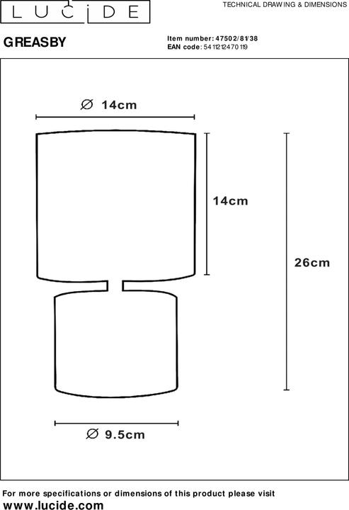 Produktbild Lucide Greasby (E14)