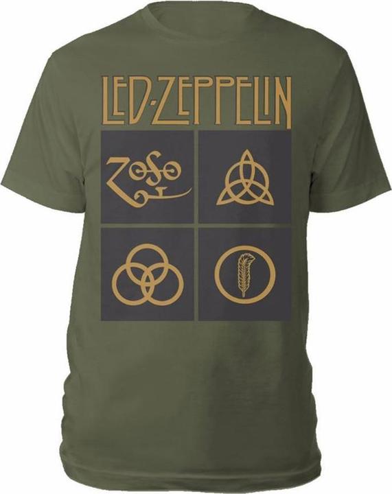 Immagine prodotto Led Zeppelin Maglietta Simboli e Quadrati Adulto Unisex (S)