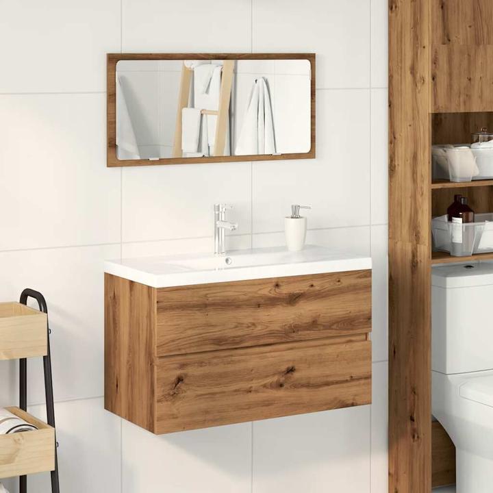 Image du produit VidaXL Badmöbel-Set Artisan-Eiche Holzwerkstoff Badmöbelset Badezimmerschrank