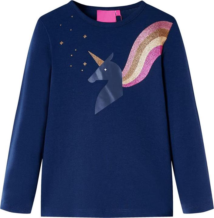 Immagine prodotto VidaXL Camicia da bambino a maniche lunghe blu navy 116,Materiale: 95 % cotone (116)