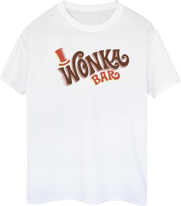 Actual product image Willy Wonka & the Chocolate Factory Womens/Ladies Bar Logo Cotton Boyfriend T-Shirt (XXL)