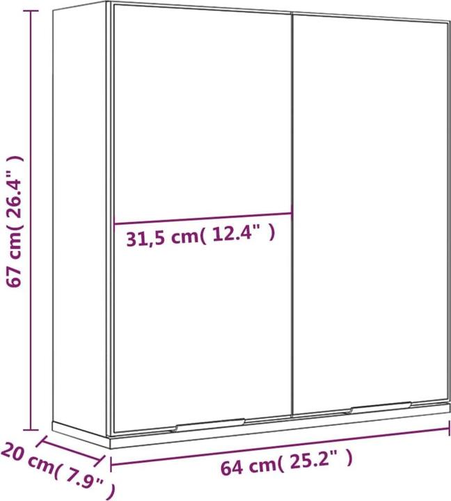 Actual product image VidaXL Agathe (64 x 20 x 67 cm)