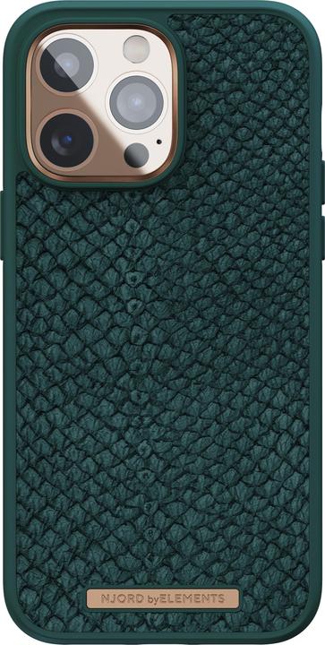 Produktbild Njord Hard-Cover Salm.Leather Magsafe Case green (Apple iPhone 14 Pro Max)