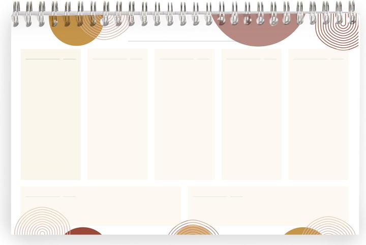 Produktbild Clairefontaine notizblock planer mit vollständiger bindung, kopfzeile, 53 bedruckte blätter terracotta