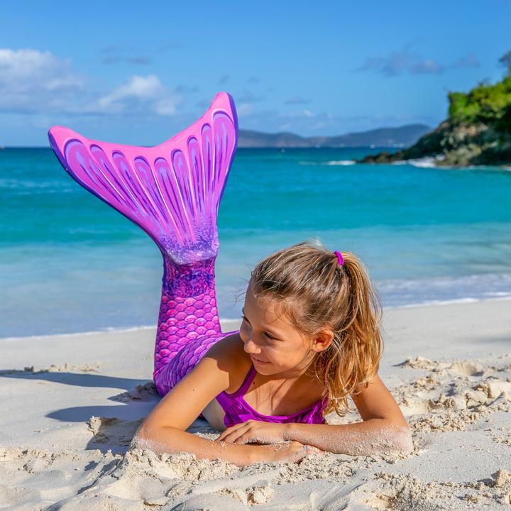 Actual product image Fin Fun Mermaid fin purple