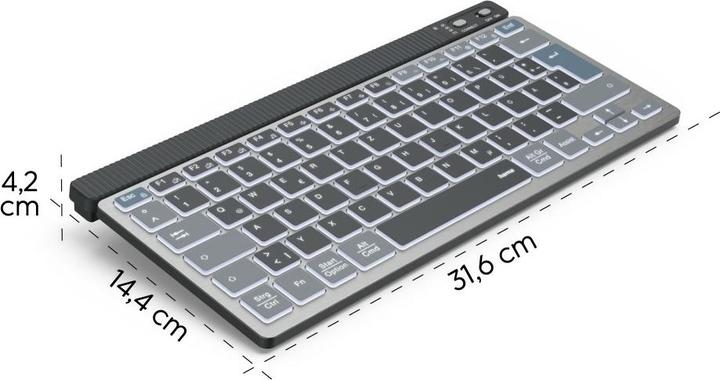 Produktbild Hama WK-700 Tastatur kabellos grau (DE, Kabellos)