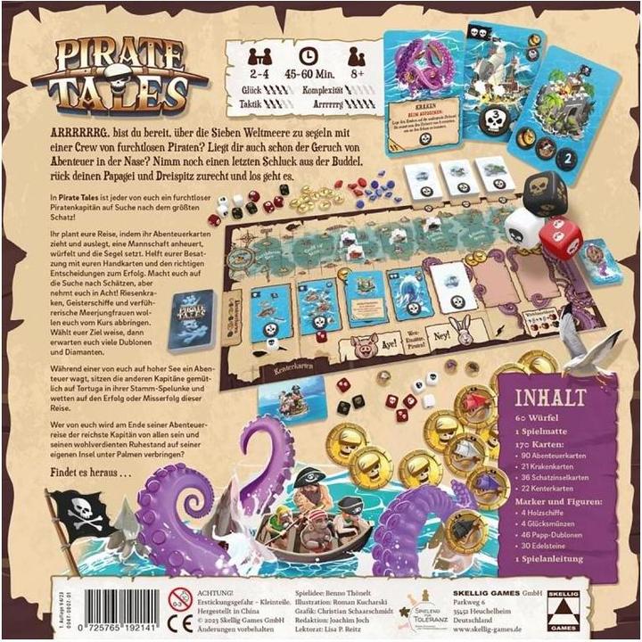 Actual product image Skellig Games SKED0029 - Pirate Tales, board game, for 2-4 players, from 8 years (DE edition) (German)