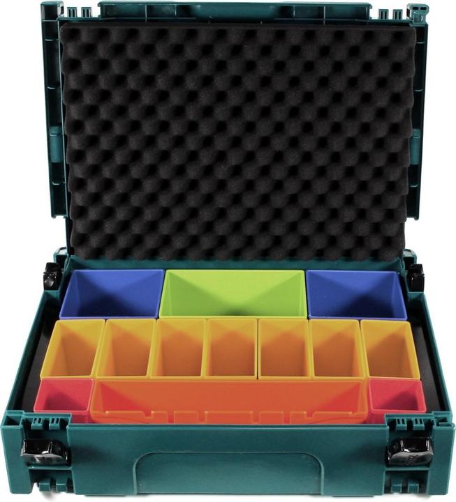 Image du produit Makita MAKPAC 1 Coffret de transport + Insert de boîtes avec différents couleurs P-83652 + Couvercle