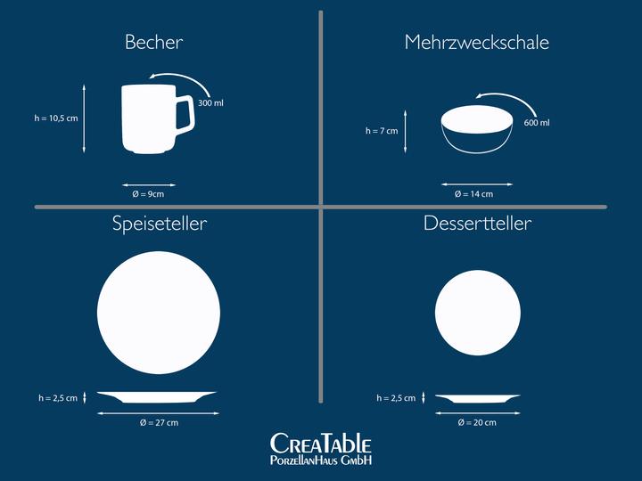 Actual product image CreaTable Luna (16 Piece)