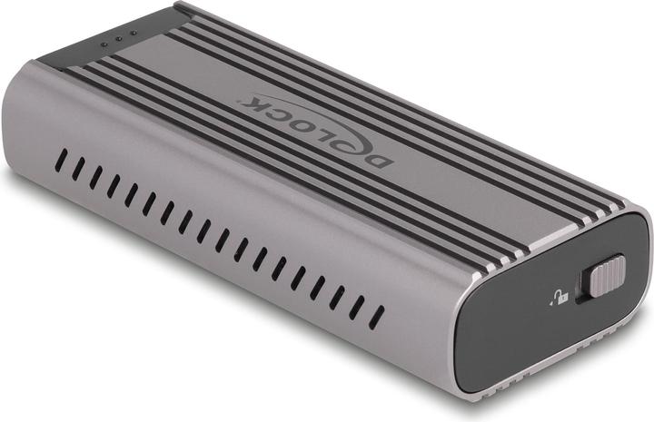 Actual product image Delock USB Type-C 40 Gbps housing for 1 x M.2 NVMe PCIe SSD (M.2 2280, M.2 2242, M.2 2260)