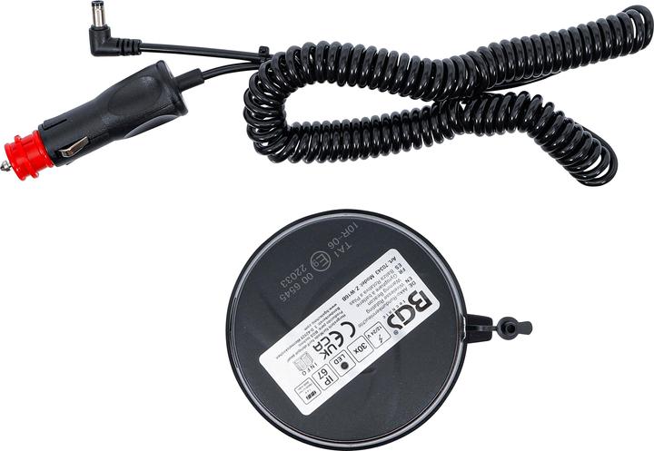 Produktbild BGS Akku-Rundumkennleuchte | gelb | mit Magnet | 12 V / 24 V | Ø 130 mm