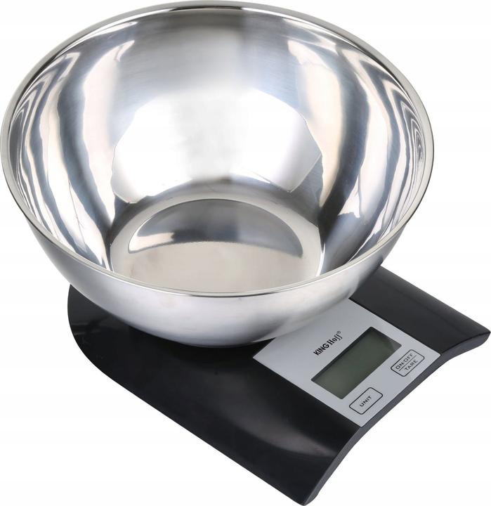 Kinghoff Balance de cuisine numérique avec bol, 2 litres, acier inoxydable